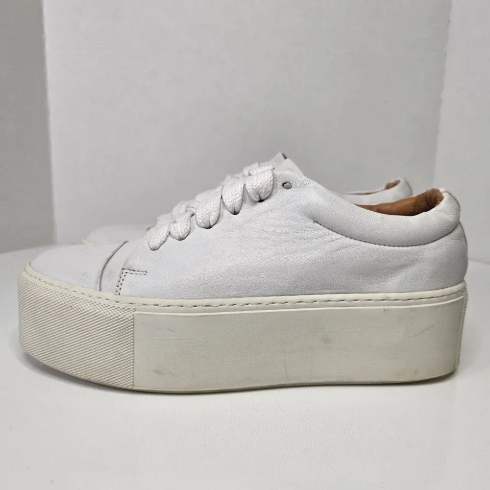 Acne Studios Women's Size 39 Drihanna White Leather Platform Sneakers Made Italy